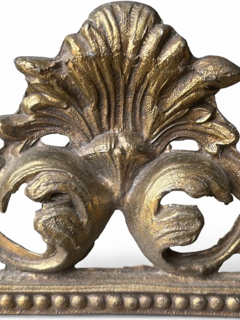 Vintage Gilt Metal Ornate Art Nouveau Baroque Style Owl Motif Picture Frame